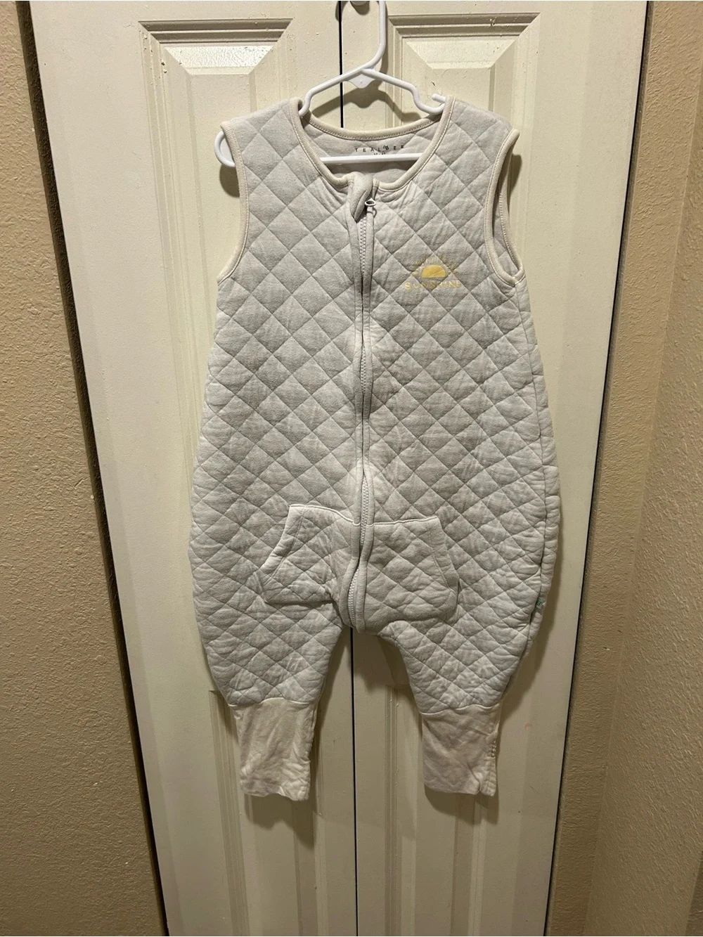 Teal Bee Dreamsuit Sleep sack With legs Organic Cotton, size 3T-4T